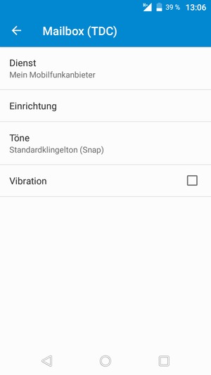 Wählen Sie Einrichtung