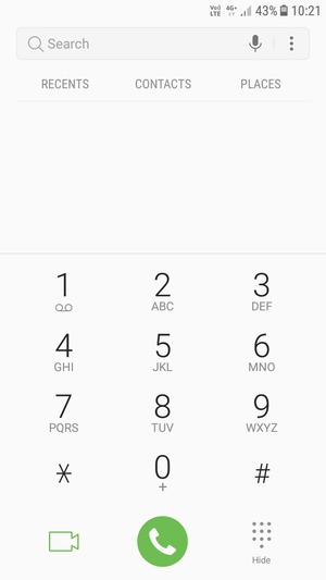 Press and hold the number 1