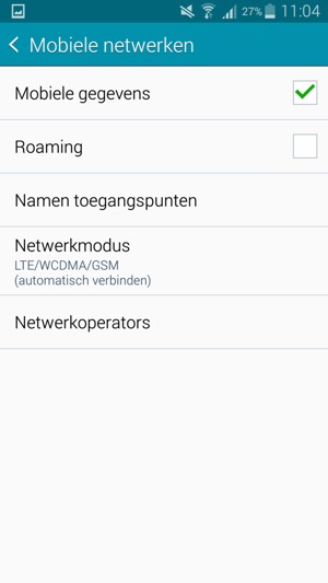 Selecteer Netwerkmodus