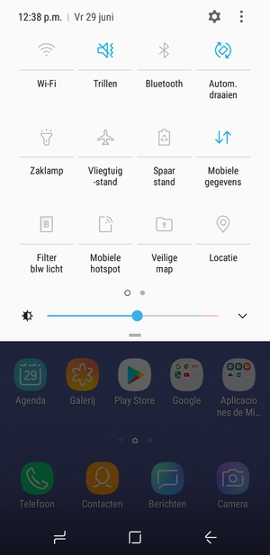 Selecteer Trillen om te veranderen naar stille modus