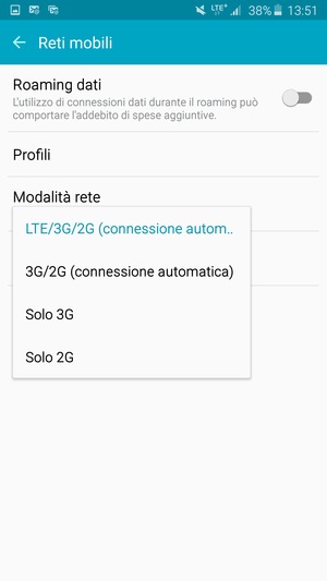 Seleziona la tua opzione preferita