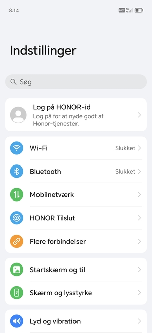 Vælg Wi-Fi