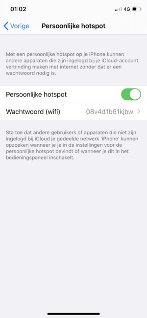 Selecteer Wachtwoord (wifi)