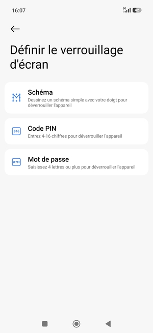 Sélectionnez Schéma