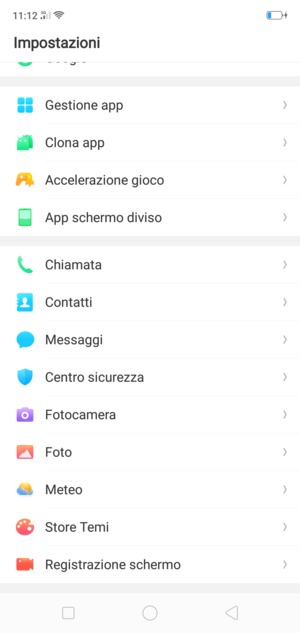 Scorri e seleziona Messaggi