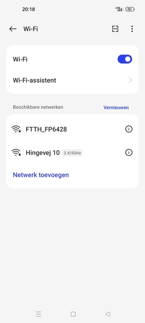 Selecteer het draadloze netwerk waarmee u verbinding wilt maken