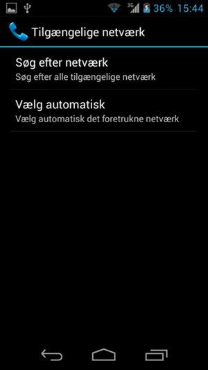 Vælg Søg efter netværk