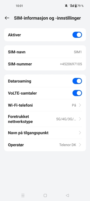 Slå Dataroaming på eller av