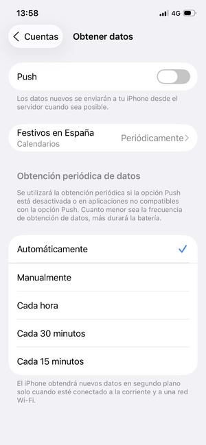 Desactivar Push