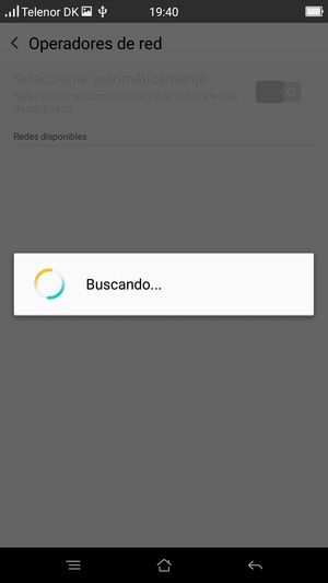 Espere a que la búsqueda termine