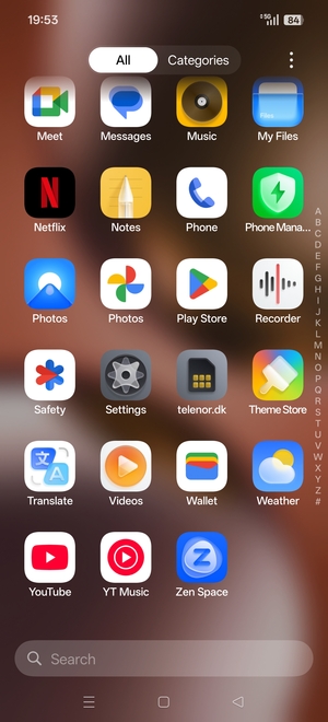 Scroll to and select Settings