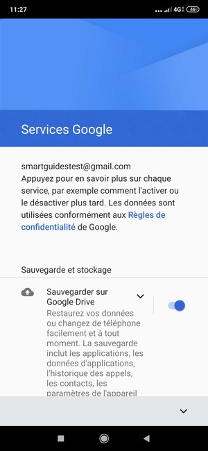 Sélectionnez le bouton v
