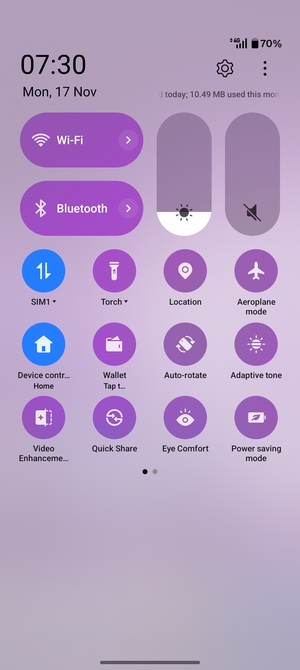 Select Power saving mode