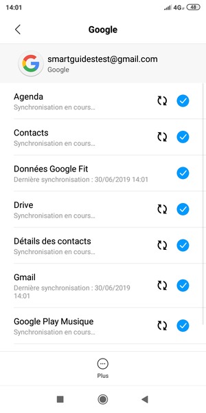 Vos informations seront synchronisées