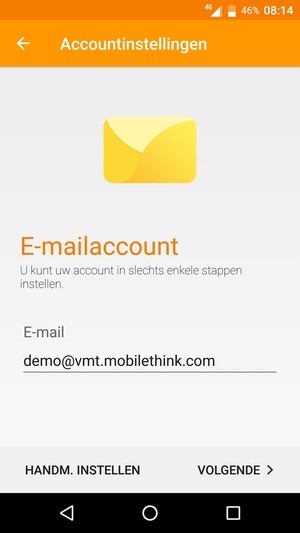 Voer uw e-mailadres in en selecteer VOLGENDE