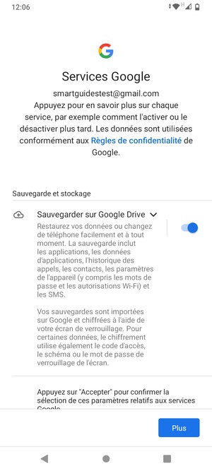Sélectionnez Plus