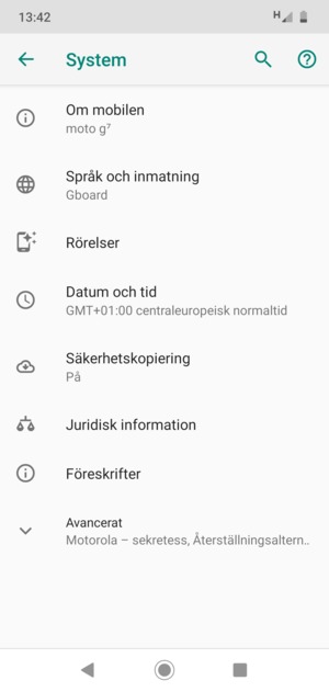 Välj Avancerat