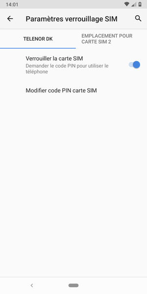 Sélectionnez Public puis Modifier code PIN carte SIM