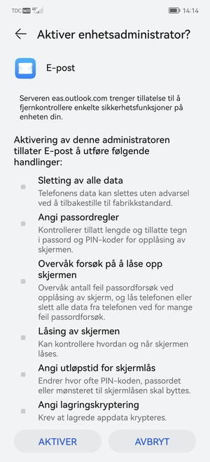 Velg AKTIVER
