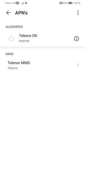 Uw telefoon is nu geïnstalleerd voor mms