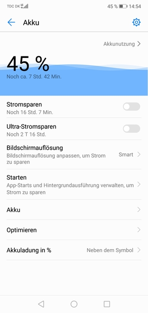 Schalten Sie Stromsparen ein