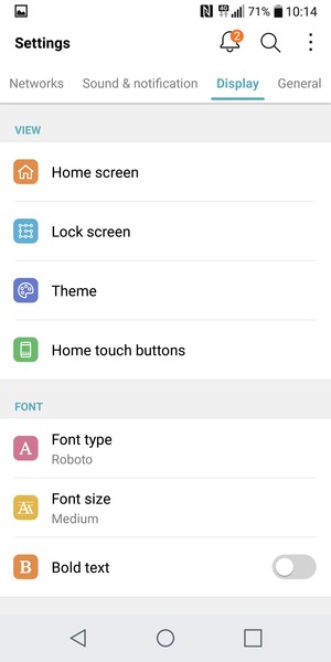 Select Display and Lock screen