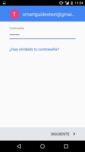 Introduzca su contraseña y seleccione SIGUIENTE