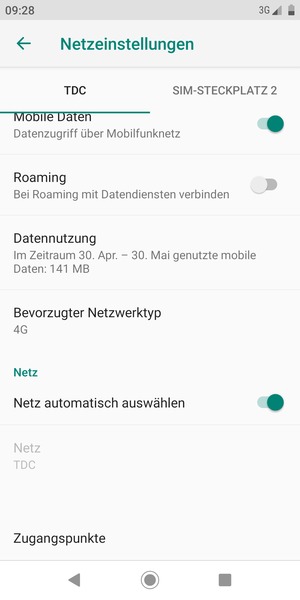 Wählen Sie Zugangspunkte