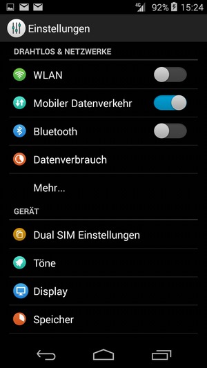 Wählen Sie Mehr...