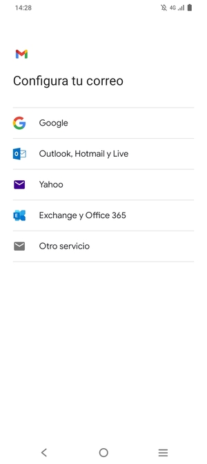 Seleccione Outlook, Hotmail y Live