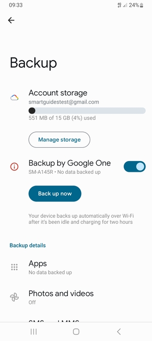 Select Account storage