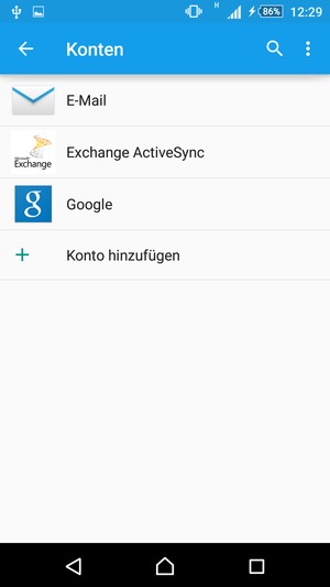Wählen Sie Google
