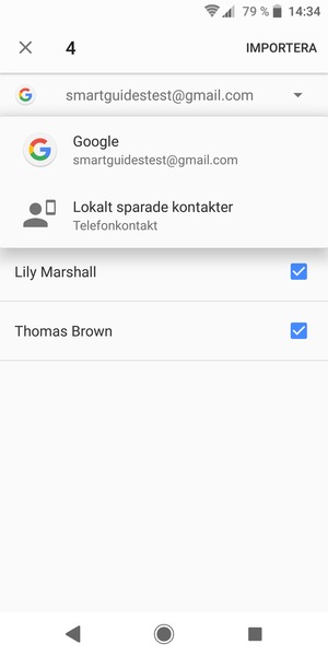 Tryck på ditt Google-konto