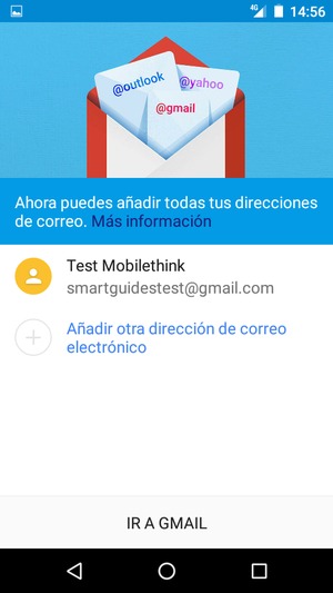 Seleccione IR A GMAIL