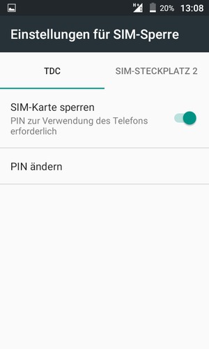 Wählen Sie Public und PIN ändern