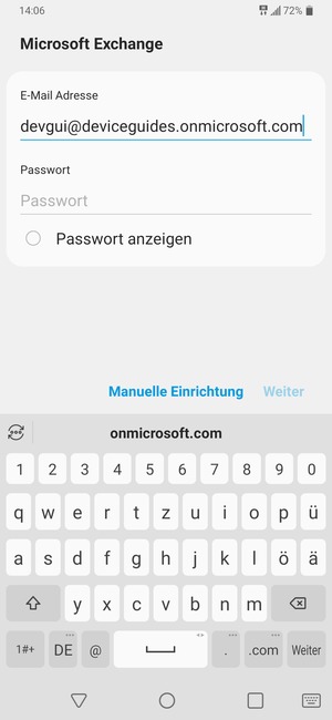 Geben Sie Ihre E-Mail-Adresse ein und wählen Sie Weiter