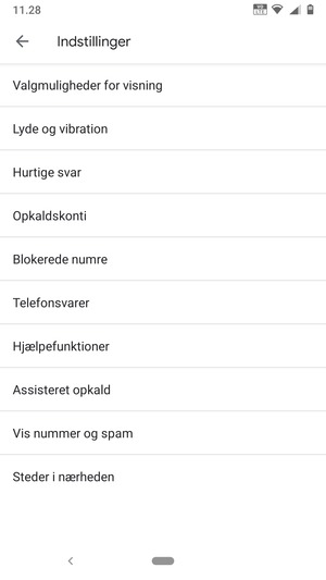 Vælg Telefonsvarer