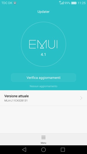 Seleziona Verifica aggiornamenti