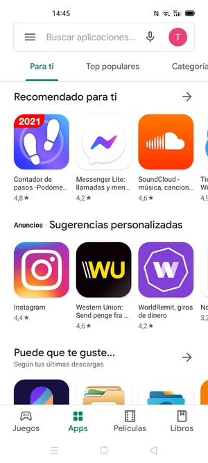Seleccione la barra de Búsqueda