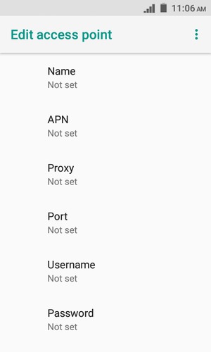 Enter Internet information