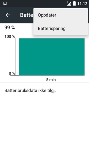 Velg Batterisparing