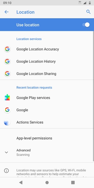 Turn off Location