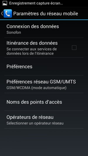 Pour changer de réseau en cas de problèmes de réseau, sélectionnez Opérateur de réseau