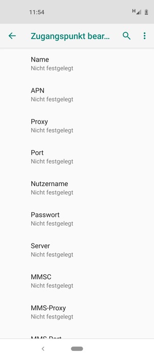 Geben Sie Internet-Informationen ein