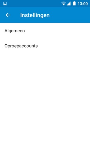 Selecteer Oproepaccounts