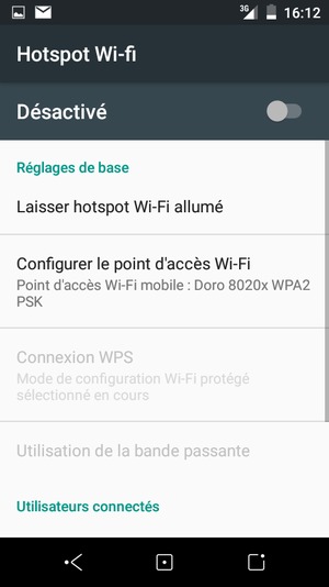 Sélectionnez Configurer le point d'accès Wi-Fi