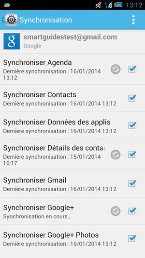 Vos informations seront synchronisées