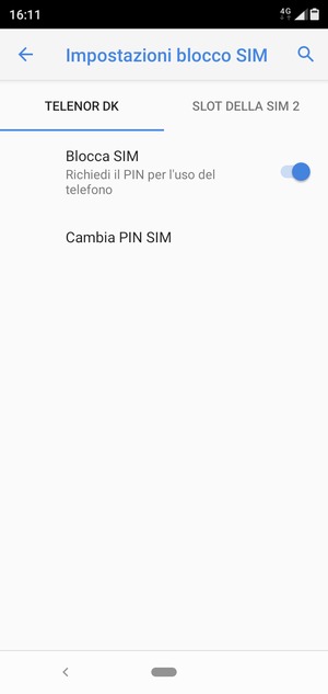 Seleziona Public e Cambia PIN SIM