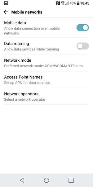 Select Access Point Names