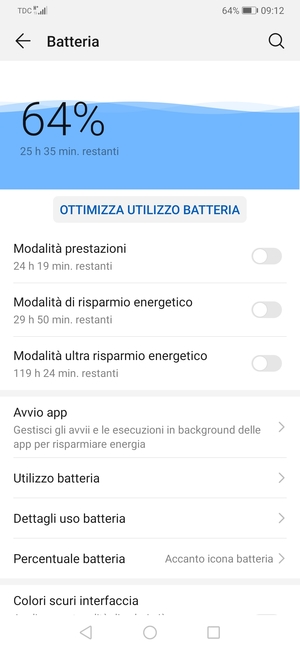 Attiva Modalità di risparmio energetico